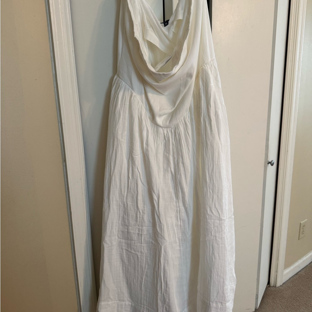 GAP Cotton Gauze Mixed Media Maxi Dress